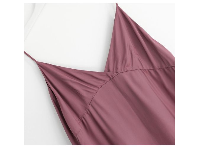 Dries Van Noten Satin Slip-Kleid Mulberry Pink - Ansicht 3