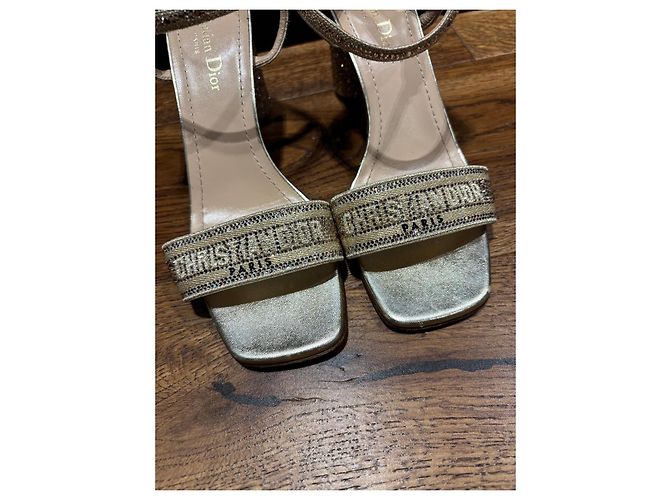 Christian Dior Dway Sandali Slingback - Oro D'oro - vista 10