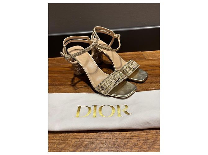 Christian Dior Dway Sandali Slingback - Oro D'oro - vista 5