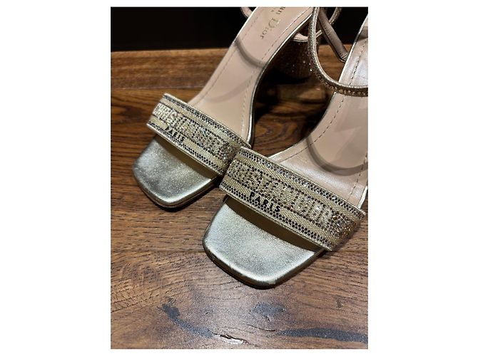 Christian Dior Dway Sandali Slingback - Oro D'oro - vista 7