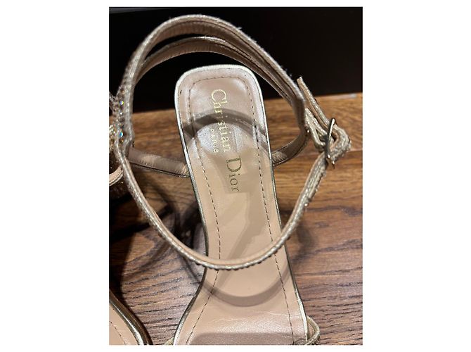 Christian Dior Dway Sandali Slingback - Oro D'oro - vista 9