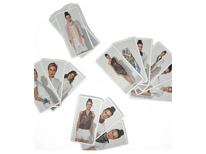 Hermès Cartes à Nouer Seidenschal Bindekarten Set - Ansicht 2