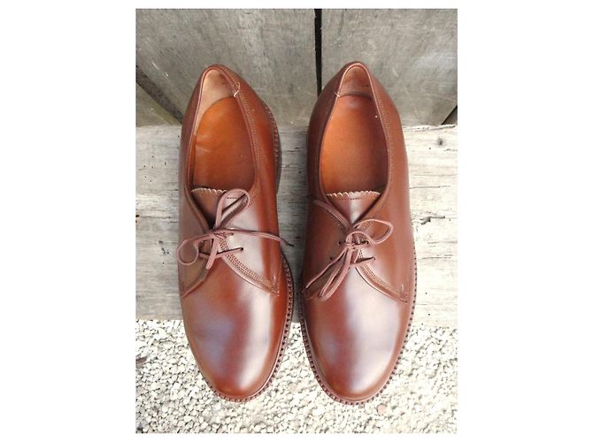 Autre Marque Scarpe derby in pelle marrone - vista 2