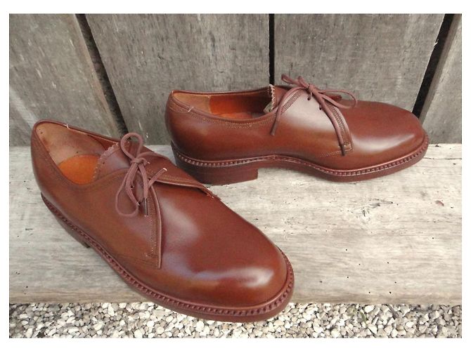 Autre Marque Scarpe derby in pelle marrone - vista 4