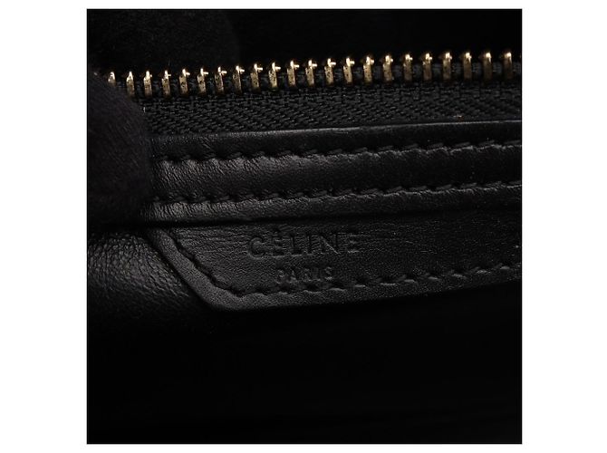 Céline Borsa Tote Celine Luggage Micro Shopper Nero Rosa Beige - vista 4