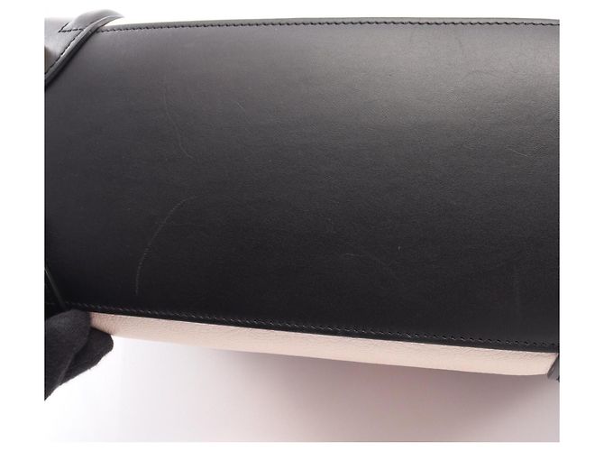 Céline Borsa Tote Celine Luggage Micro Shopper Nero Rosa Beige - vista 8