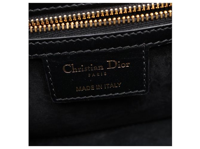 Borsa a tracolla in pelle nera Christian Dior Nero - vista 4