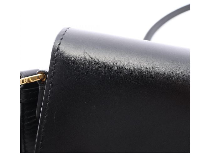 Borsa a tracolla in pelle nera Christian Dior Nero - vista 8