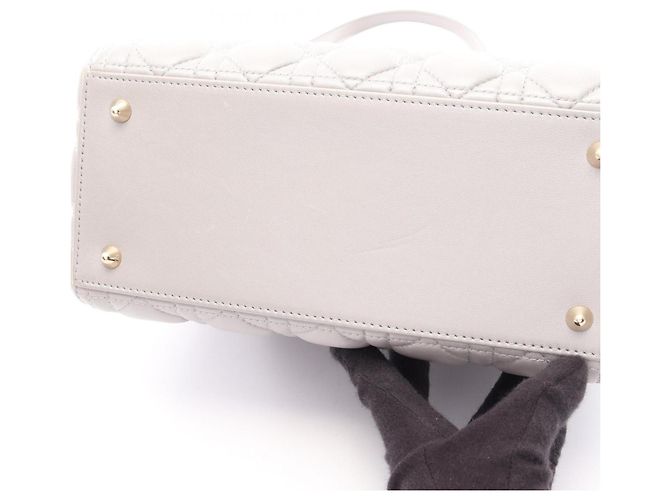 Christian Dior Dior LADY DIOR Cannage Borsa a 2 Vie Marrone - vista 10