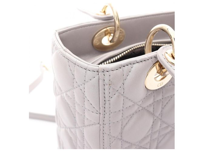 Christian Dior Dior LADY DIOR Cannage Borsa a 2 Vie Marrone - vista 6