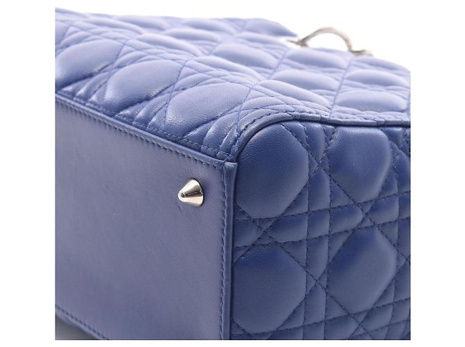 Christian Dior Dior LADY DIOR Cannage Borsa a 2 modi Blu - vista 8