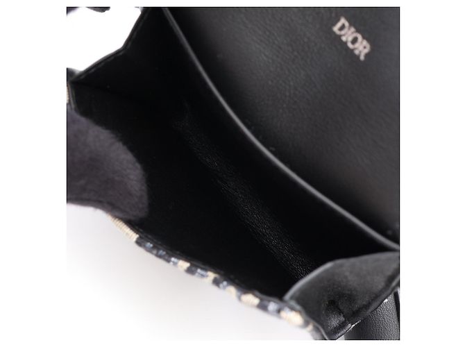 Borsa a tracolla Christian Dior Dior ELITE Oblique Nero Beige Blu navy - vista 4