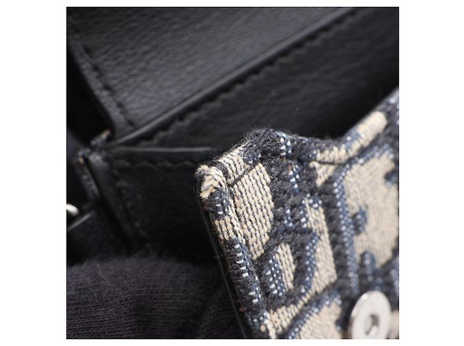 Borsa a tracolla Christian Dior Dior ELITE Oblique Nero Beige Blu navy - vista 6