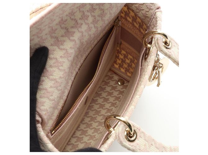 Christian Dior Dior LADY D-LITE Borsa Media Rosa Crudo - vista 3
