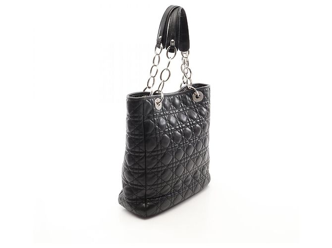 Christian Dior Dior Cannage Tote Bag Black - view 2