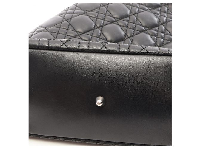Christian Dior Dior Cannage Tote Bag Black - view 9