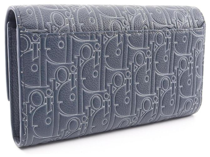 Christian Dior Long Flap Wallet Navy blue - view 2