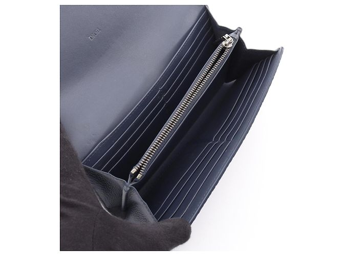 Christian Dior Long Flap Wallet Navy blue - view 3