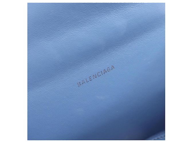 Borsa 2-Way Balenciaga HOURGLASS XS BB Monogram Blu - vista 4