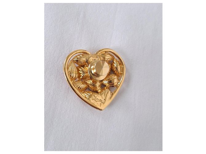 Spilla Cuore Cristalli Vintage Yves Saint Laurent - vista 5