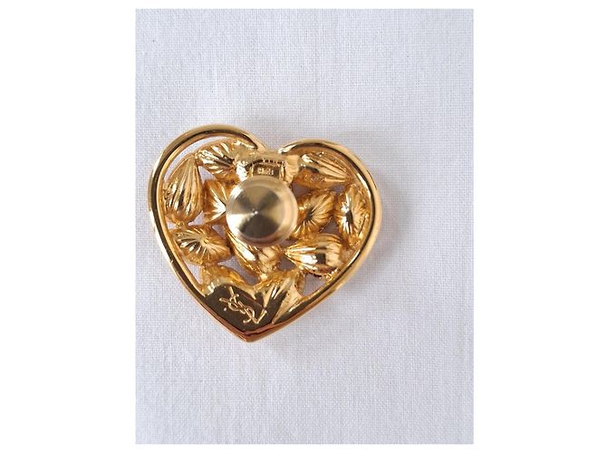 Spilla Cuore Cristalli Vintage Yves Saint Laurent - vista 7