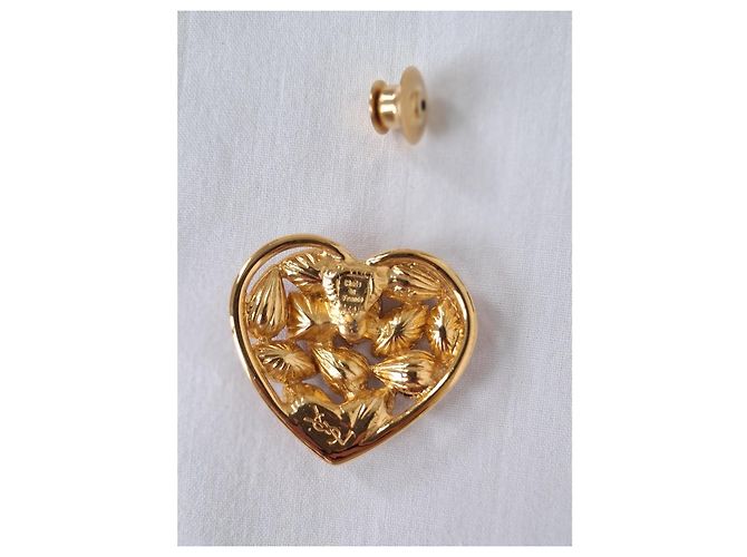 Spilla Cuore Cristalli Vintage Yves Saint Laurent - vista 8