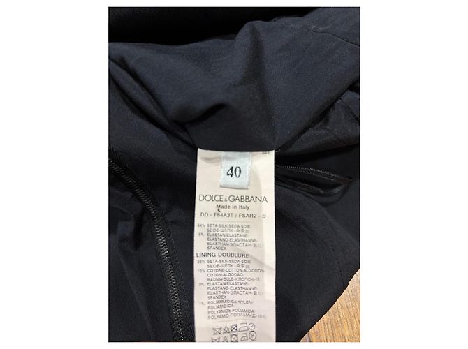 Dolce & Gabbana Vestido de Seda com Bolinhas Preto Branco - vista 4