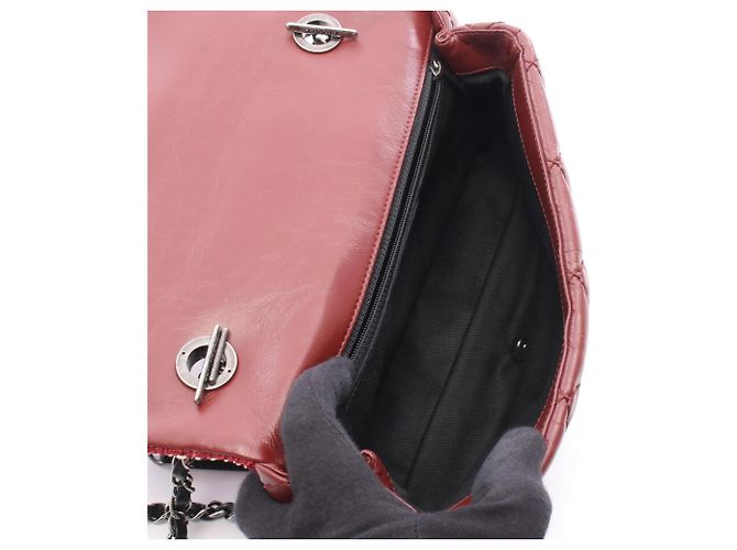 Borsa Chanel Airline Matelassé Top Handle Rosso Multicolore Bordò - vista 3