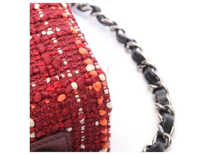 Borsa Chanel Airline Matelassé Top Handle Rosso Multicolore Bordò - vista 6