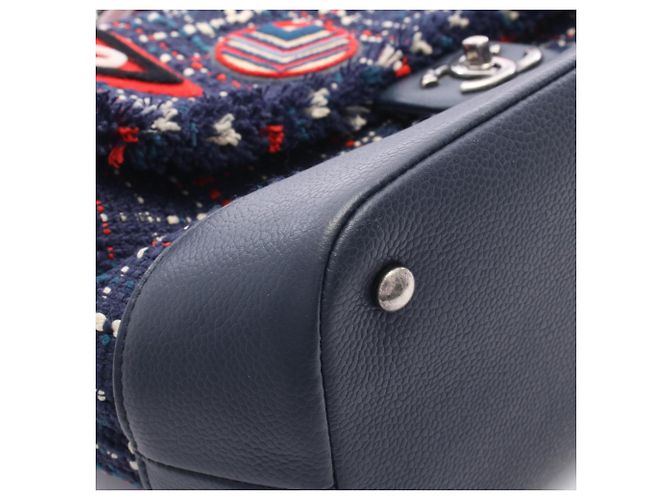 Borsa a Spalla/Borsa a Mano Chanel Airline Multicolore Bordò Blu navy - vista 7