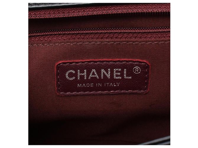 Borsa a Spalla Chanel Boy Large Chevron V-Stitch Nero - vista 4