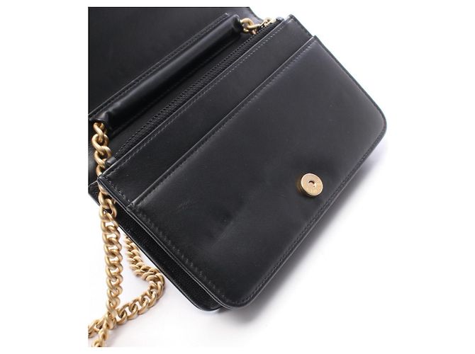 Borsa a tracolla Chanel Boy Matelassé in pelle di vitello martellata nera Nero - vista 7