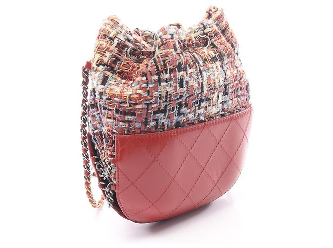 Borsa a tracolla con coulisse Chanel Gabrielle de Bold Multicolore Bordò - vista 2