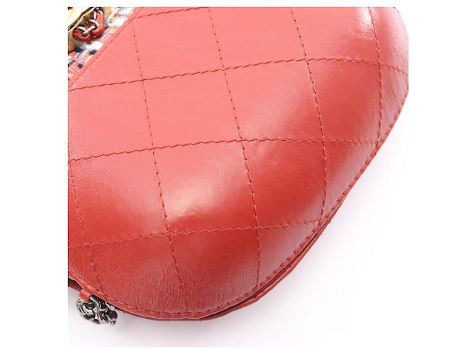 Borsa a tracolla con coulisse Chanel Gabrielle de Bold Multicolore Bordò - vista 6