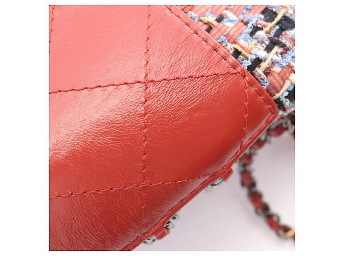 Borsa a tracolla con coulisse Chanel Gabrielle de Bold Multicolore Bordò - vista 8