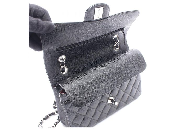 Borsa a Spalla Chanel Matelassé Double Flap Nero - vista 7