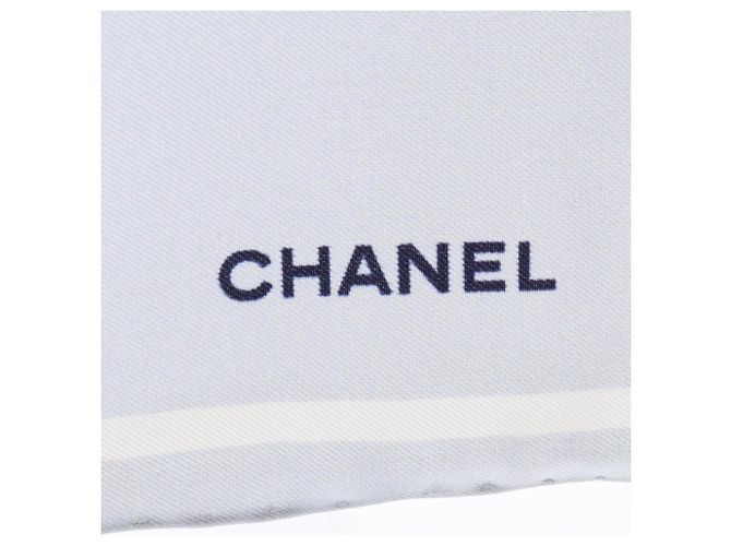 Chanel Seidenschal Blau - Ansicht 4
