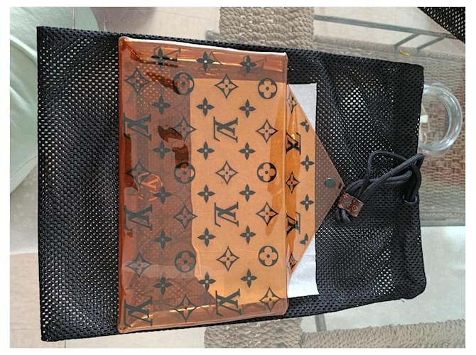 Pochette trasparente Louis Vuitton Monogram Marrone Monogramma - vista 3