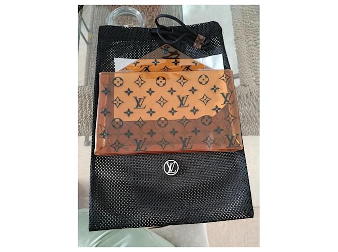 Pochette trasparente Louis Vuitton Monogram Marrone Monogramma - vista 4