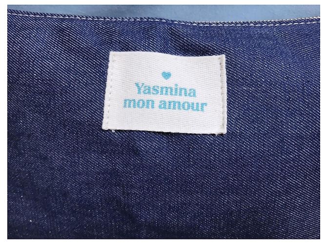 Autre Marque Yasmina mon amour Clutch in denim blu scuro - vista 3