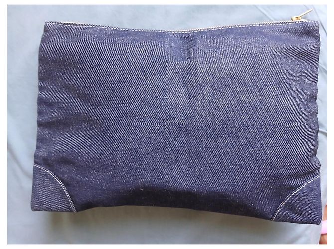 Autre Marque Yasmina mon amour Clutch in denim blu scuro - vista 4