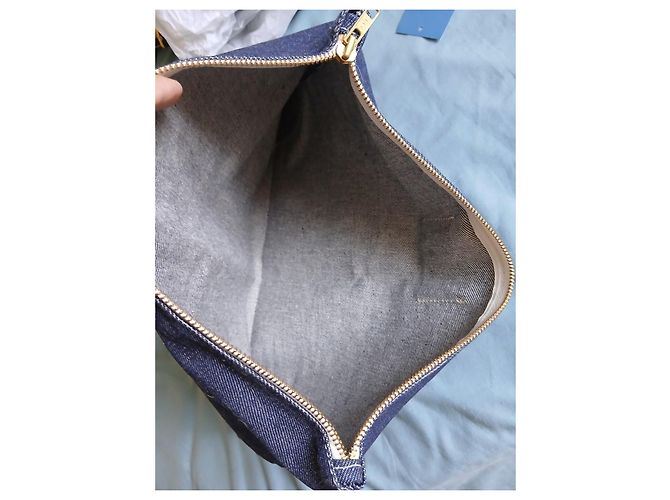 Autre Marque Yasmina mon amour Clutch in denim blu scuro - vista 5