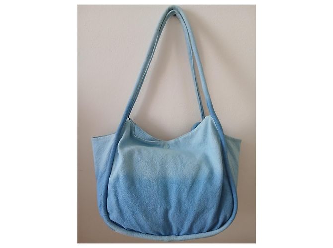 Autre Marque Borsa Tote in Cotone Virginie Darling Born to Shine Rosa Bianco Blu D'oro Giallo - vista 2