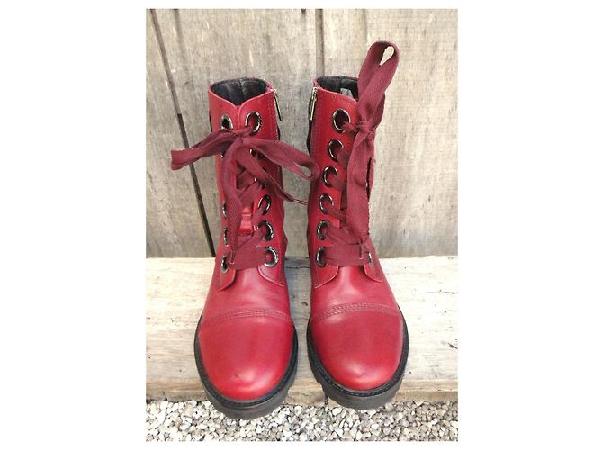 Botas Zadig & Voltaire de cuero rojo Roja - vista 3