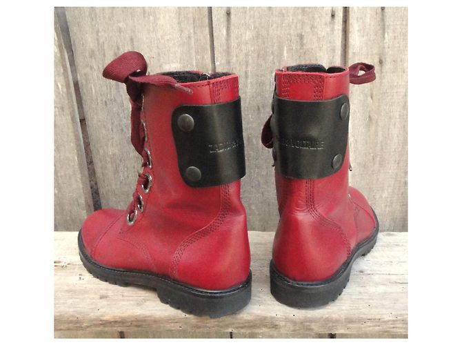 Botas Zadig & Voltaire de cuero rojo Roja - vista 4