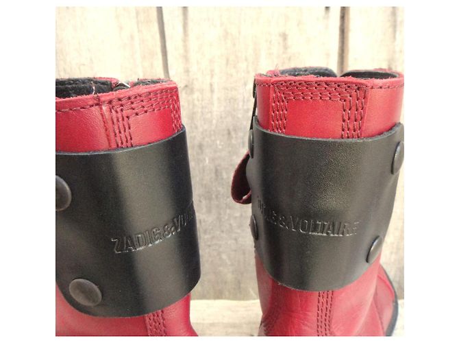 Botas Zadig & Voltaire de cuero rojo Roja - vista 5