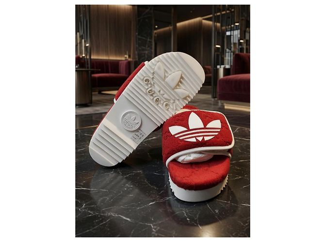 Sandali Gucci x Adidas Rosso - vista 10