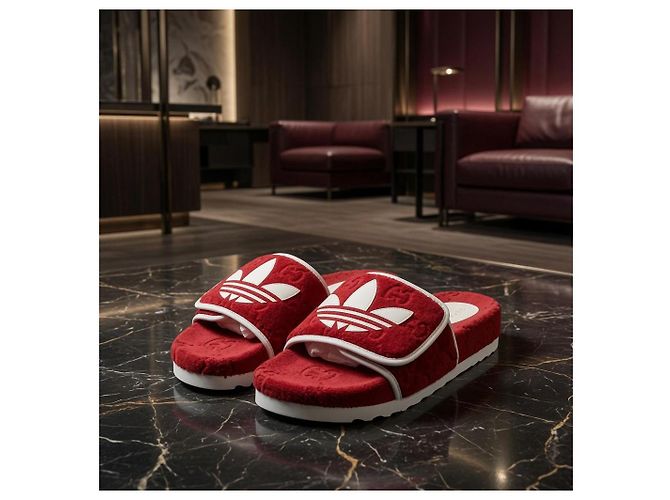 Sandali Gucci x Adidas Rosso - vista 5