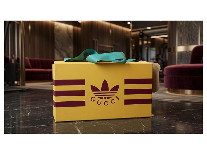 Sandali Gucci x Adidas Rosso - vista 6