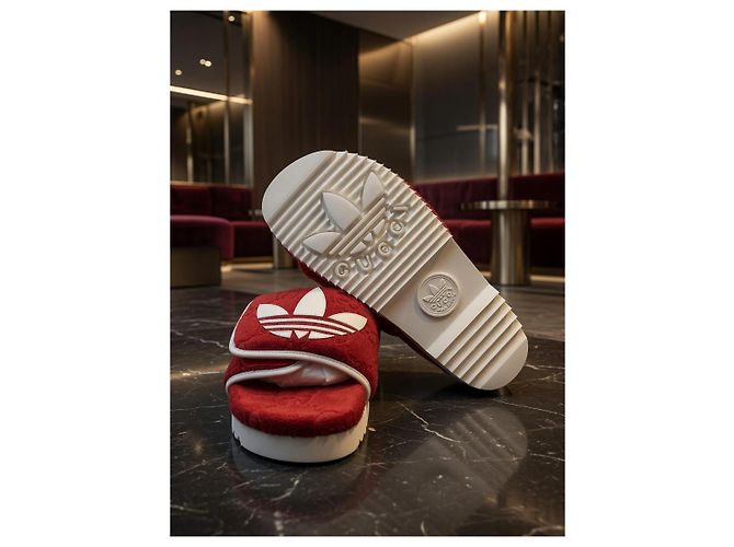 Sandali Gucci x Adidas Rosso - vista 7